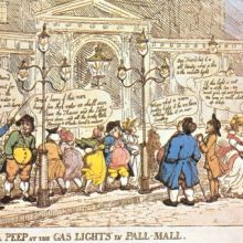 Erste öffentliche Vorstellung der Gasbeleuchtung in London (1807)