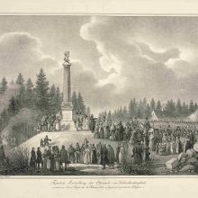 „Feyerliche Enthüllung der Ottosäule im Hechenkirchnerforst“ (1834)