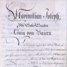 „Constitution“: erste geschriebene Verfassung Bayerns (1808)