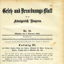 „Königliche Entschließung vom 5. November 1913 über die Ehrenrechte Seiner Majestät des Königs Otto“