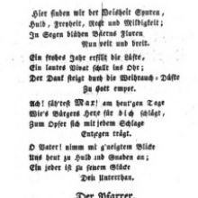 „Kleines Bürgerfest bey Annahme der Königs-Würde unsers allgeliebten Maximilian des Ersten, gefeyert von einem baierischen Landstädtchen“ (um 1806), Seite 2