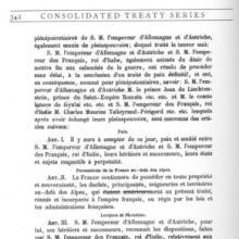 Friede von Pressburg vom 26. Dezember 1805, französischer Text, Seite 2