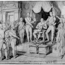 Max I. Joseph schwört auf die bayerische Verfassung 1818
