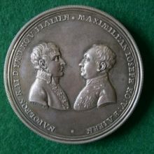 Medaille mit den Porträts von Napoleon I., Kaiser der Franzosen, und Max I. Joseph, König von Bayern