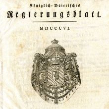 „Königlich-Baierisches Regierungsblatt“ (1806)